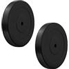 FFitness Coppia Dischi Gommati Vari Pesi in Ghisa Ø 30mm Bumper Plate Training Piastre per Bilancieri e Manubri (10 kg, 2 Dischi da)