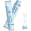 XkuiHF Rasoio Elettrico Donna, 2 in 1 Rasoio Donna Inguine,Rasoio Elettrico Corpo Donna, nna Viso Bikini Corpo Tagliapeli corporeo per donna Epilatore per zona Bikini-Trimmer Impermeabile (blu)