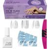 Mylee Kit Fix N Flash Soft Gel Tips Shorts, 3 forme, 216 pezzi - Mandorla, Quadrata & Coffin, con Gel, Salviette Prep & Lima Mezza Luna, Copertura Totale, Unghie Flessibili & Resistenti