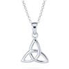Bling Jewelry Piccolo Nodo D'Amore Vichingo Trinity Love Knot Swirling Celtic Triquetra Collana Pendente Per Donne Adolescenti .925 Argento Sterling