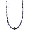 Mabina Gioielli - Collana Uomo - Collana in argento con agata nera e sodalite - 553594