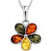 SilverAmber Jewellery SilverAmber 1665 - Ciondolo da donna in argento 925 con ambra