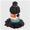 La Briantina Ricambio Mop Treccia Black in Microfibra 150 g - Efficace e Resistente per Ogni Pavimento - Filetto universale, 30 cm