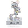 Swarovski Disney 100 Decorazione Mickey Mouse, con Cristalli Swarovski, Metallo, Multicolore
