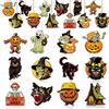 KASESSS 24 Pezzi/12 Stili Decorazioni da Appendere per L'Albero di Halloween Legno retrò Zucche, Fantasmi, Streghe, Gatti Ornamenti Albero Decorazioni Halloween da Appendere per La Decorazione Festa