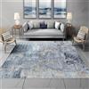 Taidianolp Tappeto Salotto Moderno Pelo Corto,Blue,200 x 200 cm,Modello astratto di colore neutro grigio blu moderno,Tappeti per Decorazioni Casa Grande Soggiorno,