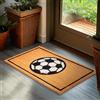 Brubaker Zerbino per Esterni e Interni - Calcio - 45 x 75 cm - Tappeto in 100% Fibra di Cocco, Antisporco e Antisdrucciolo - Impermeabile - Ideale per Ingresso, Giardino e Terrazza - Marrone