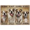 shuaishuaipuzi Zerbino con bulldog inglese Be Strong Brave Humble Bulldog inglese, regalo per gli amanti dei cani, tappetino antiscivolo divertente per bagno, cucina, portico, ingresso, 40 x 60 cm