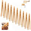 DINGFENG 12 Pezzi Cucchiaio Di Bambù, Cucchiaio Di Cibo, Cucchiaio Da Cucina, Cucchiaio Multifunzionale Da Cucina, Pinze Da Cucina Di Bambù, Può Essere Utilizzato Per Tazze Da Tè Di Formaggio E Pane