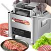 NEWTRY Affettatrice per carne commerciale per tagliare, affettare e tagliare a dadini la carne con lame, 850 W, affettatrice elettrica universale per cucina, macelleria e ristorante (5 mm)