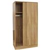 Brigros WeHome - Armadio 2 Ante In Legno Effetto Rovere, Armadio Cameretta Con Ante Scorrevoli, Armadio Camera Da Letto Dimensioni 90x50x180 cm