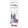 Pentel EnerGel - Confezione da 3 ricariche da 0,7 mm, colore: Viola