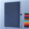 IN-LUXPRO Agenda 2026 A4: Diario ad anelli 29x21,7 cm, Pianificatore settimanale & giornaliero, 12 mesi Gen-Dic, carta 100 g/m², pelle PU Blu marino