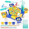 Doloowee Gioco di pesca con pesci magnetici per bambini, 3 4 5 anni, per ragazzi e ragazze, giocattolo educativo magnetico, gioco di pesca musicale con 4 pesca per bambini e 24 pesci regalo per