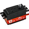 Wishiot Servo 12kg Basso Profilo 180 TD-9512MG RC Servo Digitale Impermeabile Full Metal Gear Ad Alta Velocità per 1/8 1/10 RC Auto Elicottero Coda Robot (Ordinario (rosso))