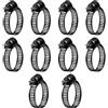 Jeboler Nero Fascette stringitubo 16-25mm, 10 Pezzi Fascette stringitubo per Piscina in Acciaio Inox, Set di Fascette Piccole per Tubo, Fascette per Tubazioni per Gas Domestico, Fascette per Tubi da