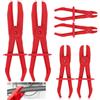 sinzau Set di 6 fascette stringitubo, set di pinze 3 misure, pinza per tubo flessibile morsetto carburante freni, per tubi flessibili, tubi del carburante, rosso
