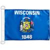 AZ FLAG BANDIERA NAVALE WISCONSIN 45x30cm - BANDIERA MARITIMA STATO AMERICANO - USA - STATI UNITI 30 x 45 cm speciale nautismo - AZ FLAG