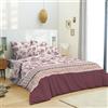 UNIVERSDECOR Set completo copripiumino reversibile per letto 140 x 190 cm (pacchetto completo HDC per letto 140 x 190, Cashemire Bordeaux)