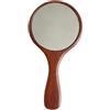 Generic Specchio Portatile Specchio Cosmetico Specchio Cosmetico Portatile Retrò in Legno Piccolo Specchio per Il Trucco per Scrivania Da Donna, Ragazza, Uomo, Palmare