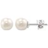 Thomas Sabo H1431-430-14 Orecchini a bottone Argento sterling 925, perla coltivata d'acqua dolce placcata oro giallo