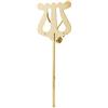 Ruka »37510 Tuba - Trumpet - Tenor Horn Lyre« Letturino Tube - 230x85mm - Colore: Ottone