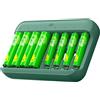 GP Caricatore USB a 8 Slot per Pile Ricaricabili AA e AAA NiMH | GP Charge & Save | Include 4 Batterie Ricaricabili AA 1300 mAh e 4 Batterie Ricaricabili AAA 650 mAh