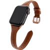 SEURE Cinturini Pelle Compatibile con Cinturino Apple Watch 42mm 44mm 45mm 46mm 49mm,Cinturino Pelle per Apple Watch Ultra 3 2 1 iWatch Series 11 10 9 8 7 6 5 4 3, Donne Uomini,Marrone/Oro rosa