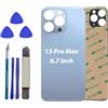 Peixiong Sostituzione del coperchio del vetro posteriore 13 Pro Max per iPhone 13 Pro Max Sostituzione del vetro posteriore posteriore da 6,7 '' con kit di strumenti di riparazione,Colore:Azzurro Sierra