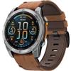 TOPsic Pelle Cinturino per Garmin Fenix 7, 22mm QuickFit in Pelle Cinturino per Fenix 8 47mm/Fenix7 Pro/7 Solar/7 Pro Solar/6/6 Pro/6 Solar/5/5 Plus/Forerunner 965/955/945/935/Garmin Instinct/Instinct 2