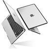 BlueSwan Cover compatibile con MacBook Air M1 13 Pollici A2337 A2179 A1932 (2020-2018) con Retina Display, Custodia Protettiva Rigida per MacAir 13,3 M1, Bordo in TPU - (Bordo Nero) Trasparente Opaco