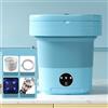 Generic Lavatrice Lavatrice Portatile, Lavatrice Pieghevole con Asciugatrice Centrifuga 9L con Luce Blu e Design agli Ioni d'Argento Lavatrice Portatile per Piccole Stanze, Campeggio, Viaggi in Camp