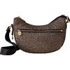 BORBONESE BORSA LUNA MINI - 934137I15X11 - naturale/nero