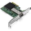TRENDnet, TEG-10GECSFP, Adattatore di rete PCIe SFP+ da 10 Gigabit, converte uno slot PCIe in uno slot SFP+ da 10G, nero