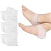 NUOOO Protezioni per talloni Piedi Cuscino in Silicone Calzini Copertura Protettiva Gel Traspirante Tacchi Cura Tacchi Maniche Tacco Secco Crepa Protettore Fascite plantare Inserti 3Pairs