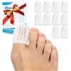 Decproch Protezione punta grande, protezione per dita dei piedi, in silicone, traspirante, contro vesciche e calli, 10 pezzi, colore bianco