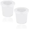 YEAMLTE Anelli per Fori per Ombrellone, 2 PCS Cuneo del Cono dell'Ombrello, Silicone Anelli per Fori per Ombrellone, Inserto Foro Tavolo Ombrellone per Fori per Tavoli da Patio da 2 a 2,5 Pollici (Bianco)