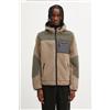 Giacca Felpa Cappuccio Sherpa UOMO Napapijri YUPIK Full Zip 3 Grigio Verde