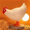 OkiyiD Lampada Uovo di gallina, divertente lampada da tavolo di gallina, luce notturna a LED, pollo in resina con regolazione continua, decorazione per casa, camera da letto, studio