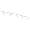 Qub - Focus III Set di illuminazione ferroviaria monofase - GU10 - 200 cm - 5 faretti - Sistema ferroviario - Bianco
