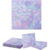 GlamRays 20 tovaglioli a forma di sirena, decorazione per compleanno dei bambini, battesimo (33 x 33 cm, motivo sirena multicolore, 2 strati, carta)