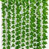 Probuk Ghirlanda Edera Artificiale 210 cm - 6 Pezzi, Piante Finte Realistiche per Interni ed Esterni, Decorazione Pareti e Giardino, Verde Naturale Senza Manutenzione
