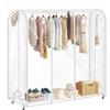 ZWMYF Copertura trasparente per appendiabiti antipolvere con 2 cerniere durevoli/protezione impermeabile per abbigliamento (150x50x150cm)