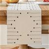 Avalune Runner Tavola Moderno Beige Nero Autunnale Centrotavola Boho Chic in Cotone Geometrico Runner da Tavolo Bohemien Piccola Tovaglia per Tavola Cucina Sala da Pranzo Festa in Giardino 30x180 cm