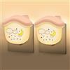 Annmore Luce Notturna LED per Bambini, 2 Pezzi Lampada da Presa per Cameretta, Corridoio, Scale, Ingresso, con Sensore Crepuscolare (Rosa)