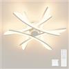 MOUNM Lampada Soffitto LED Dimmerabile con Luce Notturna | Plafoniera 45W, Telecomando RC | Regolabile 3000K-6000K (Caldo-Bianco) | per Soggiorno, Camera da Letto, Cucina | Alluminio