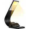 OriFiil Luce per Lettura, OriFiil Lampada da Lettura con Clip, 3 Colore Modalità e Luminosità Dimmerabile, USB Ricaricabile Luce Libro per E-Reader, Studio, Letto, Viaggi, Tablet, Computer Portatili