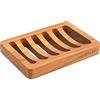 HTB, portasapone in legno di teak scanalato, porta spugna da cucina, portasapone autodrenante per doccia, lavandino, bagno, vasca da bagno, camper