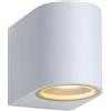 Lucide Zora di LED - Faretto da parete LED esterno - dim. - GU10 - 2 X 5 W 3000 K - IP44 - Bianco, Alluminio, bianco, GU10, 5 wattsW, 230 voltsV