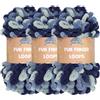 BambooMN JubileeYarn Fun Finger Loops Yarn - Filato in poliestere Jumbo - 100 g/matassa - Pegasus - 3 matasse